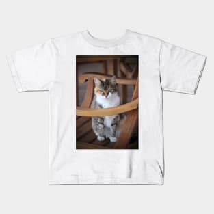 Adorable Tabby Cat Kids T-Shirt